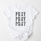 Wholesale Pray pray pray Graphic Tee - White Tee