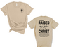 Wholesale Raised up with Christ Graphic Tee - Tan Tee