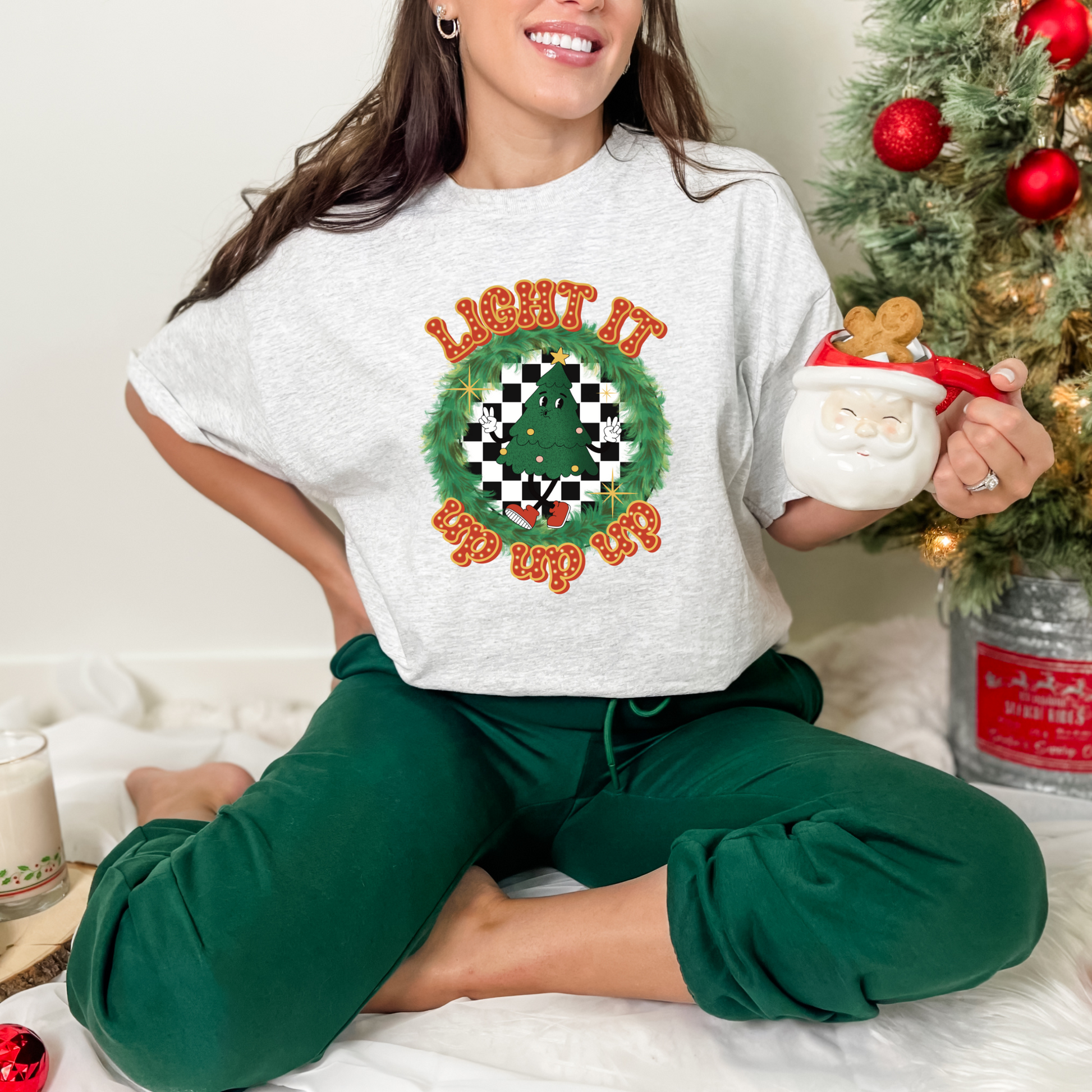 Wholesale Light it up up up Graphic Tee - Ash Grey Sweatshirt