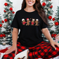 Wholesale Gingerbread Nurse Graphic Tee - Black Tee