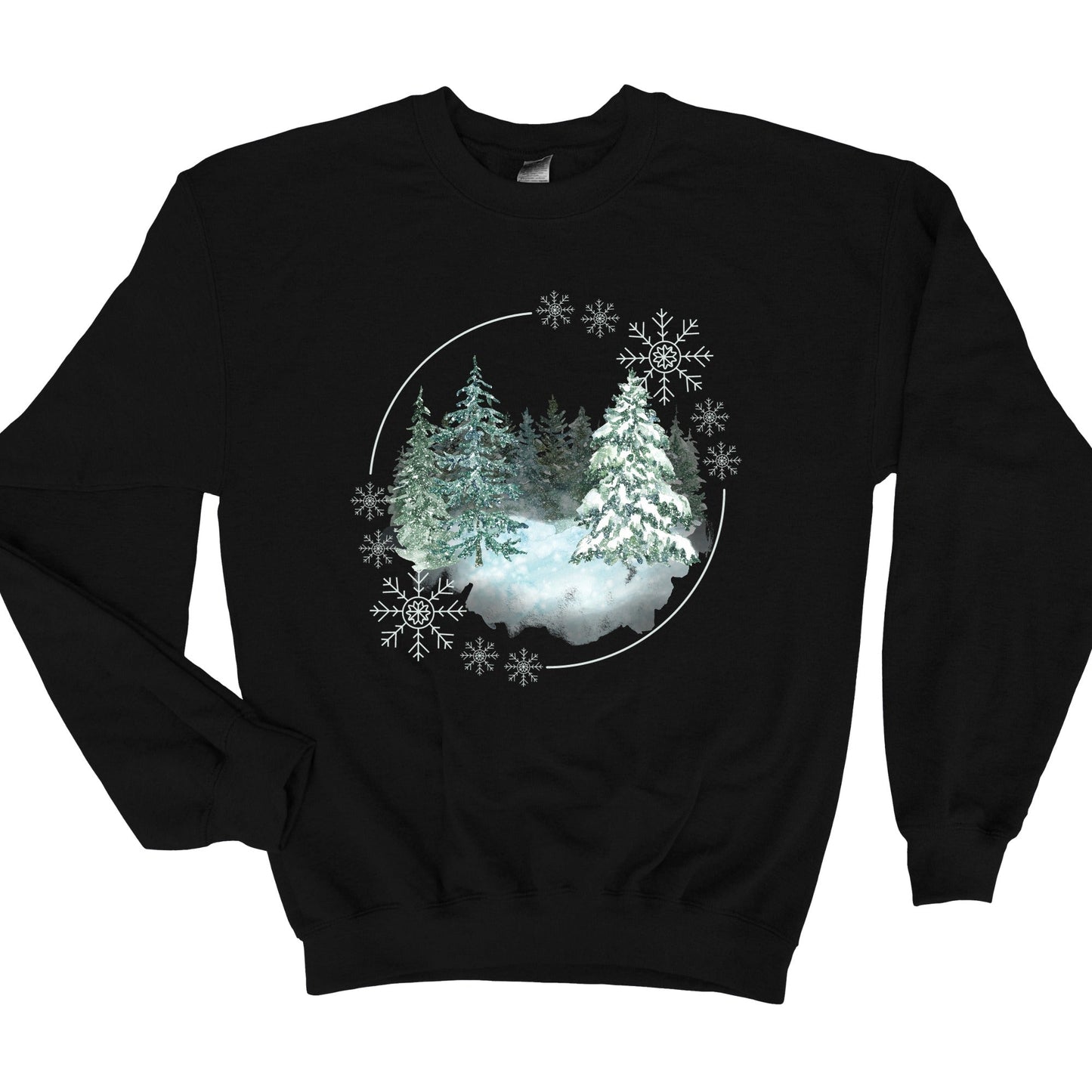 Wholesale Snowy Days - Black Sweatshirt