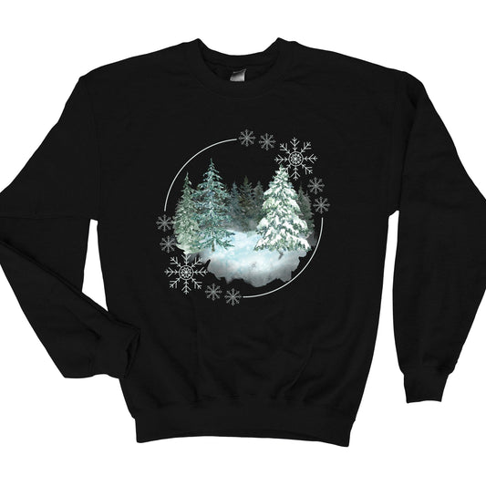 Wholesale Snowy Days - Black Sweatshirt