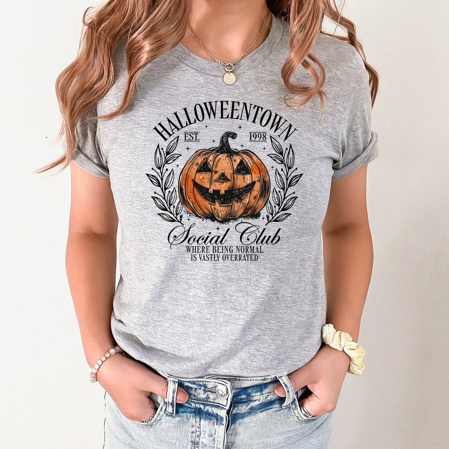 Wholesale Halloweentown Social Club - Grey Sweatshirt
