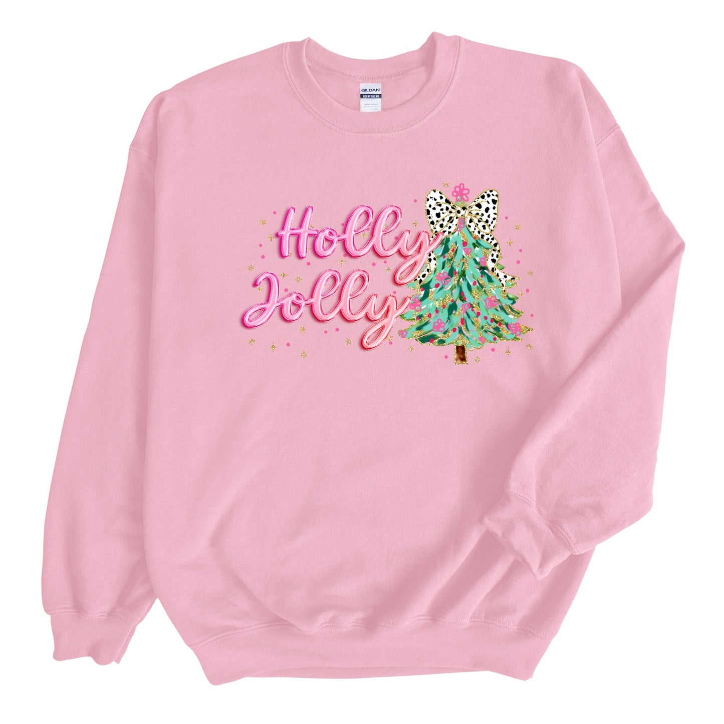 Wholesale Pink Holly Jolly - White Sweatshirt