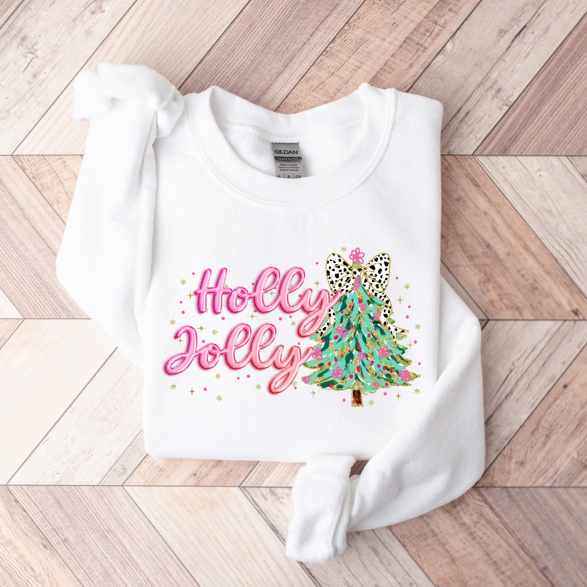 Wholesale Pink Holly Jolly - White Tee
