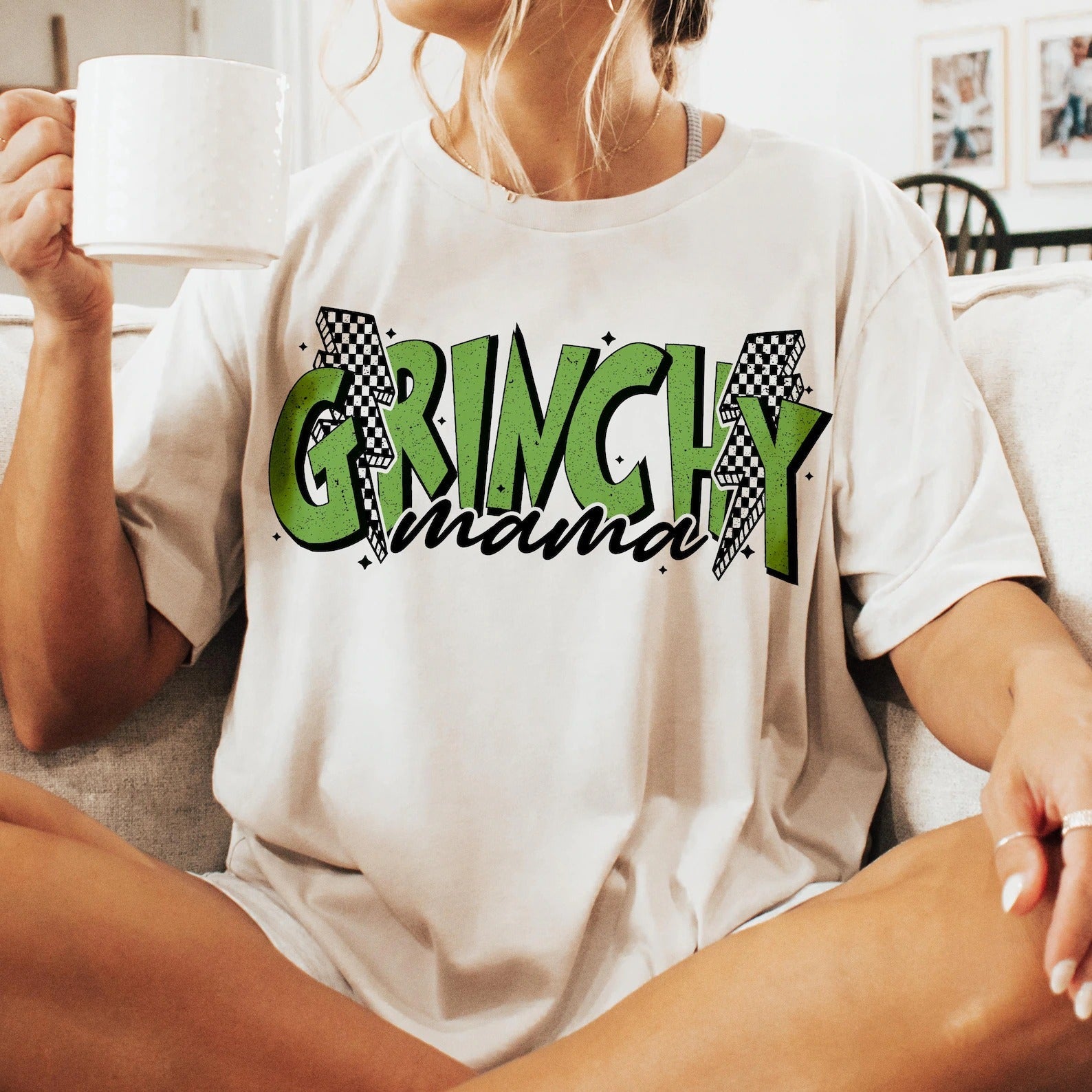 Wholesale Grinchy Mama - Sand Sweatshirt