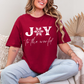 Wholesale Joy to the World Snowflake Graphic Tee - Cardinal Red Tee