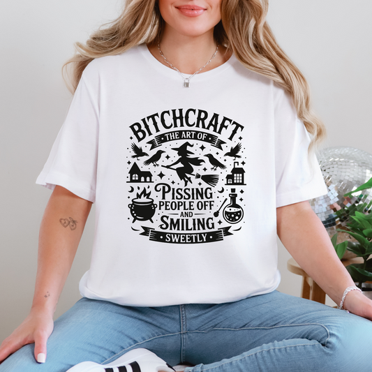 Wholesale Bitchcraft Graphic Tee or Sweatshirt - White Tee