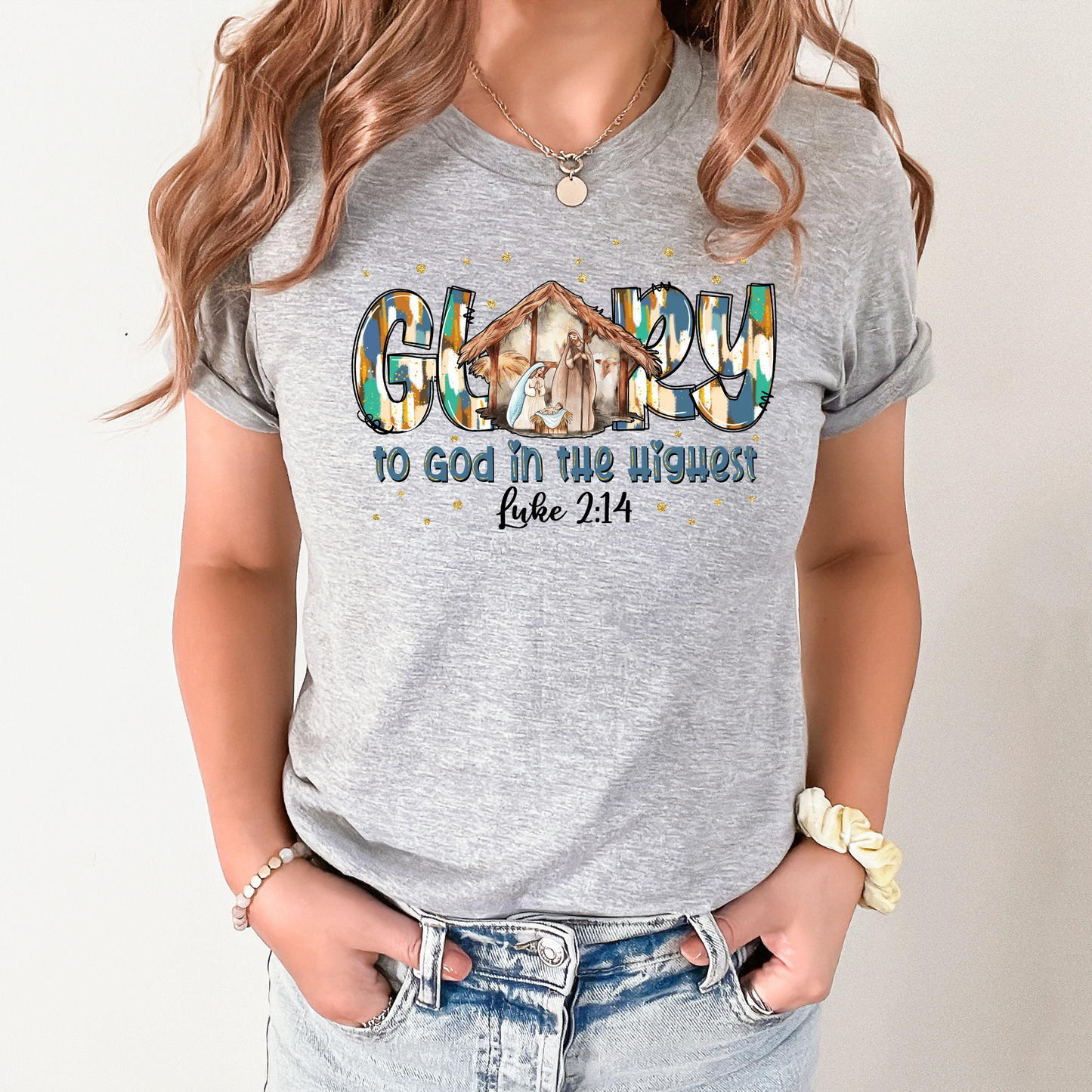 Wholesale Glory to God - Heather Dust Tee