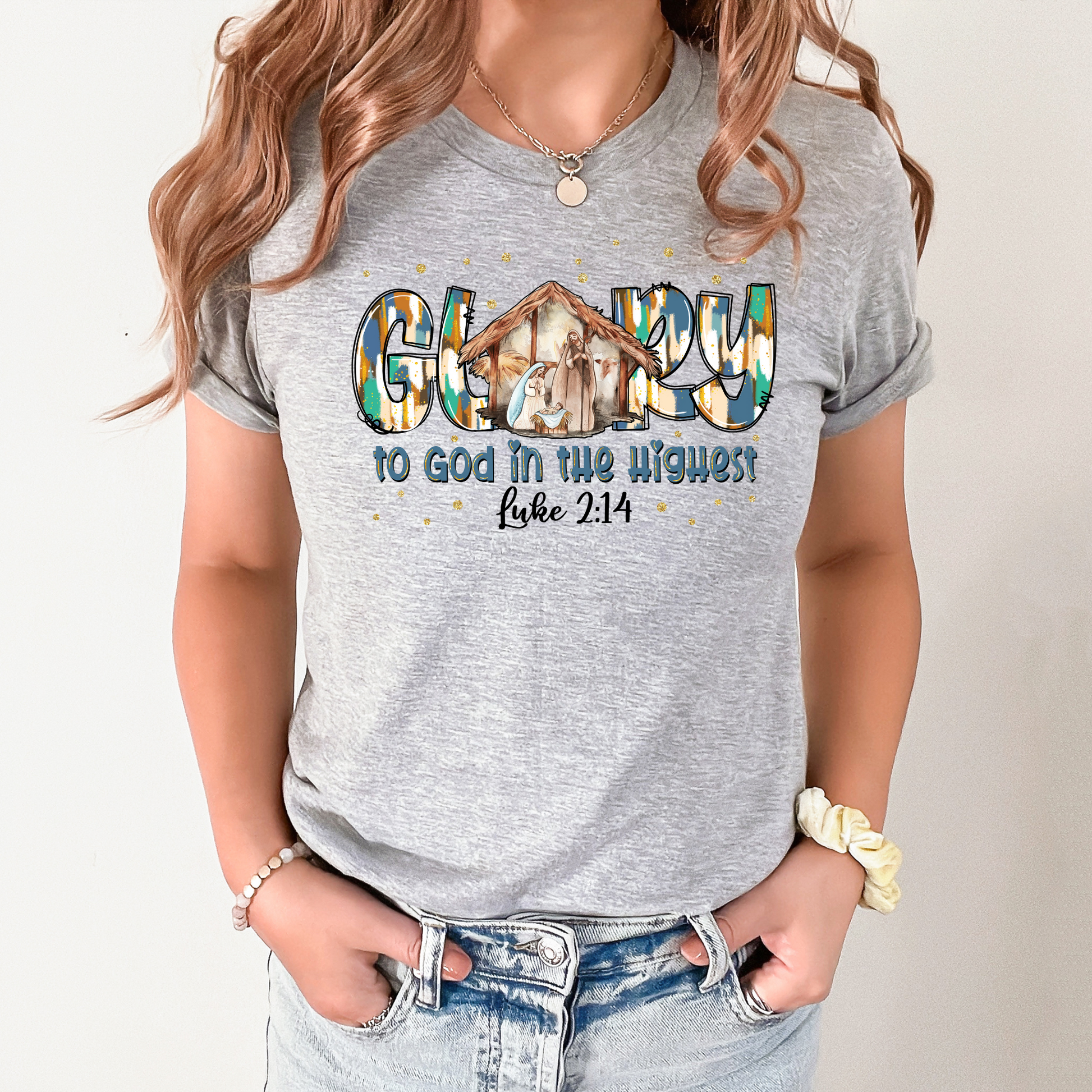 Wholesale Glory to God - Heather Dust Tee