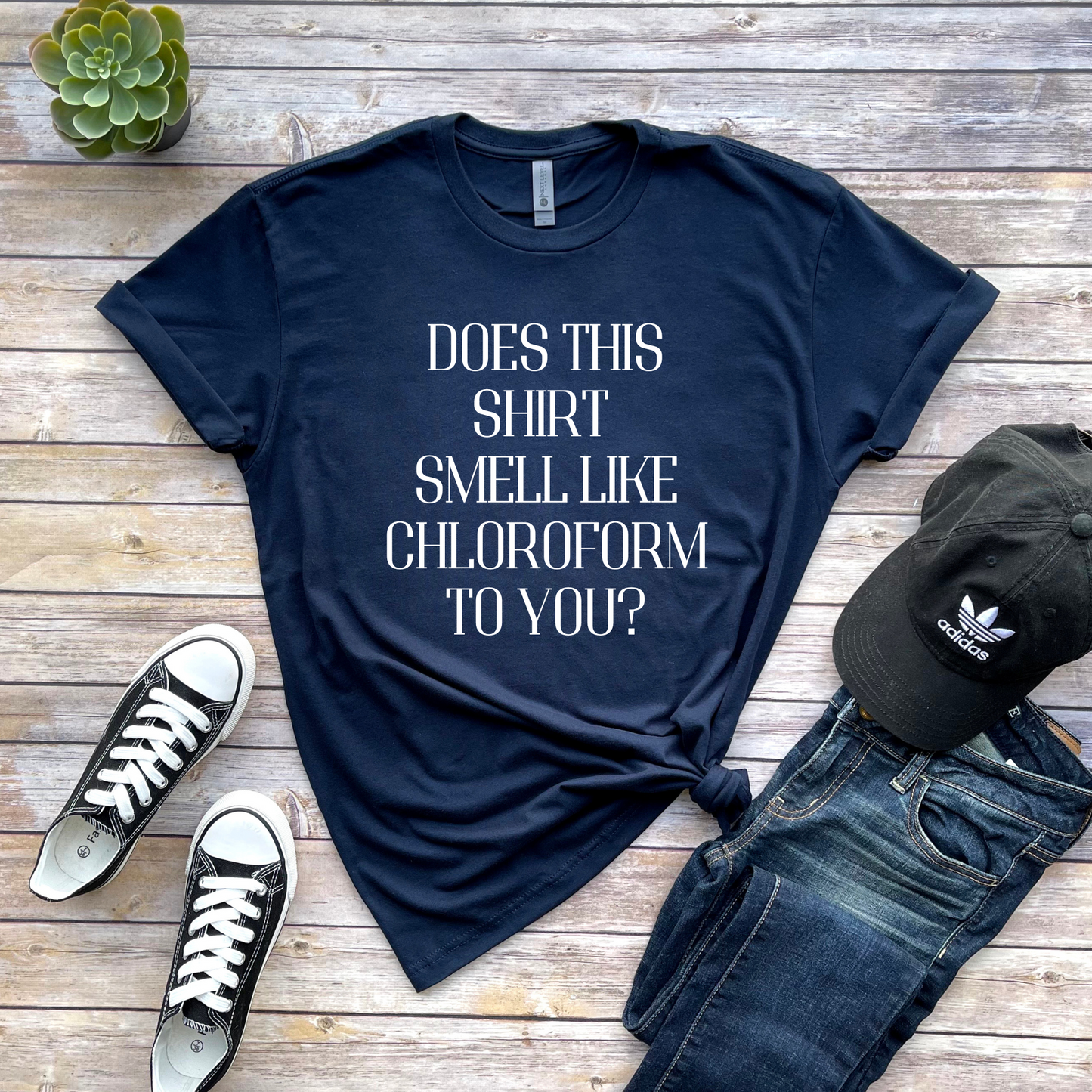 Wholesale Smell like Chloroform Graphic Tee - Navy Tee