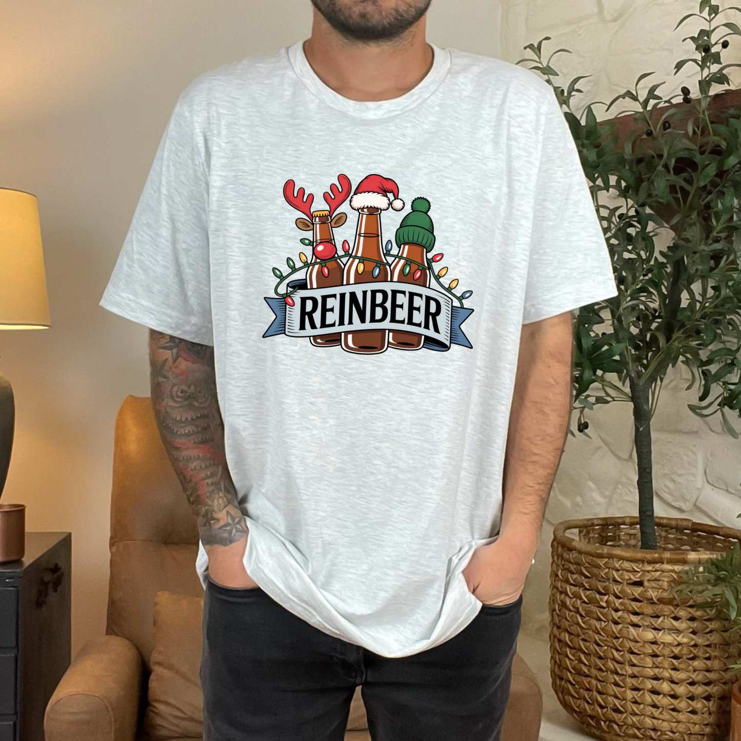 Wholesale Reinbeer Graphic Tee - Ash Tee