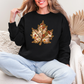 Wholesale Maple Leaf Patchwork Sweatshirt - Black Sweatshirt