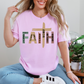 Wholesale Faith Cross Graphic Tee - Lilac Tee