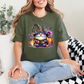 Wholesale Gnomes with Pumpkin Graphic Tee - Military Green Tee