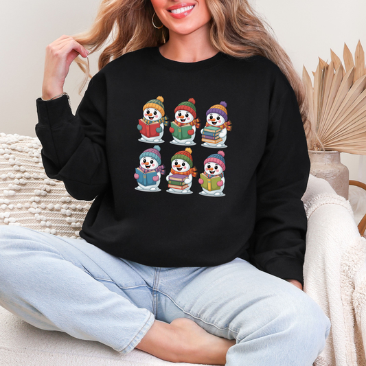 Wholesale Reading Snowmen Sweatshirt - Black Sweatshirt