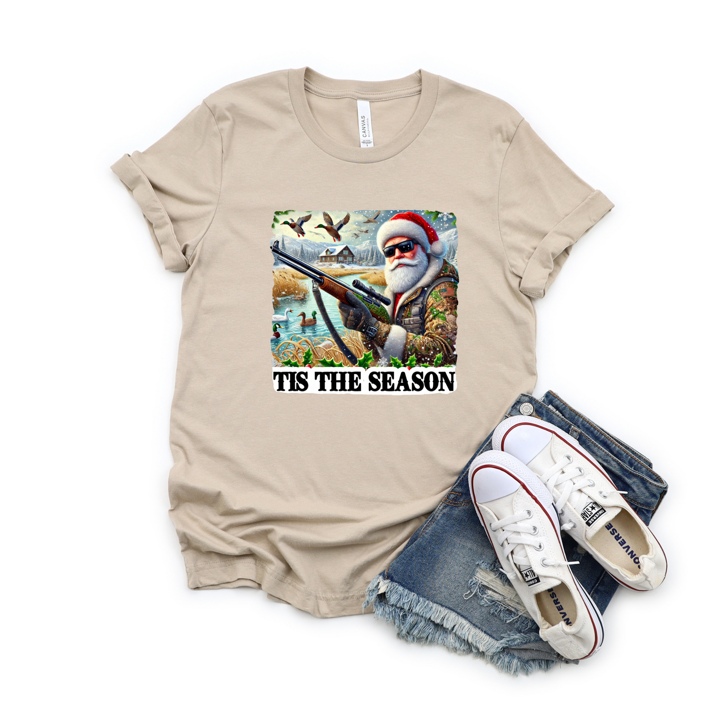 Wholesale Hunting tis the season - Heather Dust Tee
