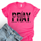 Wholesale Leopard Pray Graphic Tee - Fuchsia Sweatshirt