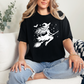 Wholesale Witch on Broom Graphic Tee - Black Tee