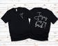 Wholesale Jesus has my back Graphic Tee - Grey Tee