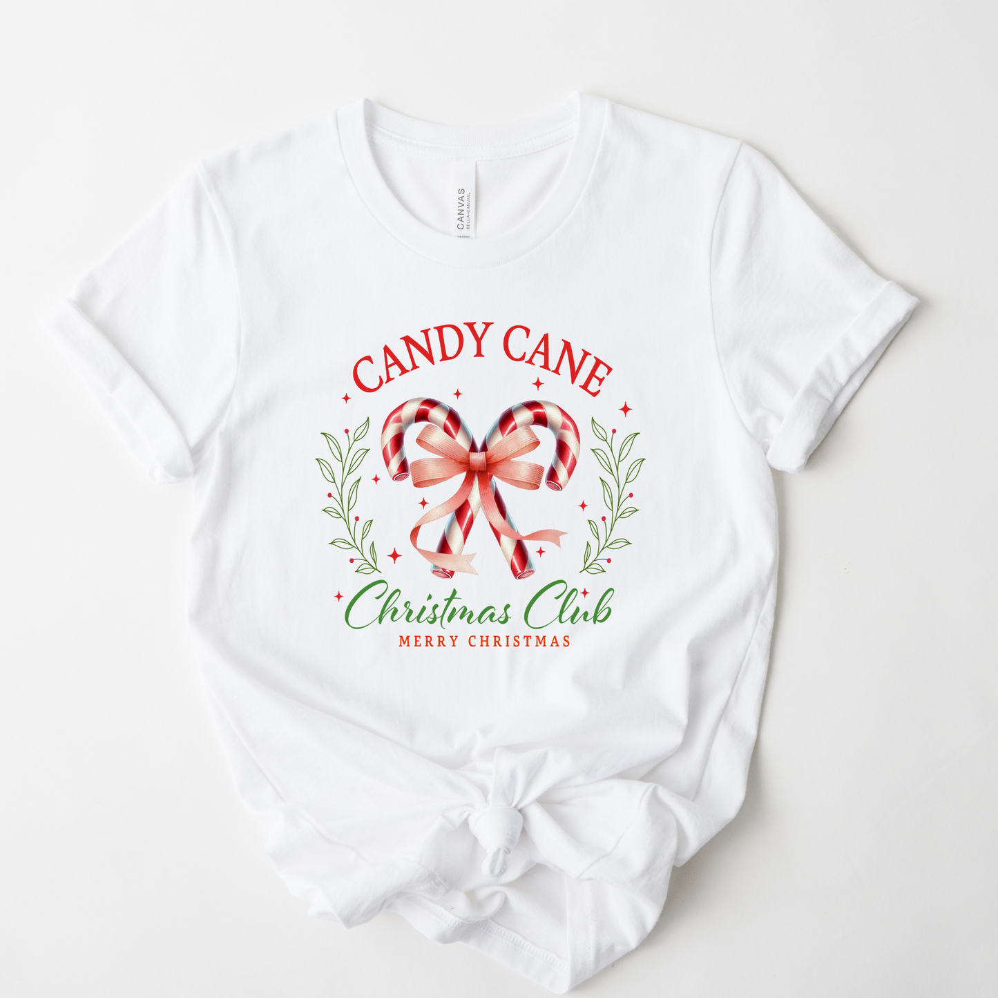 Wholesale Candy Cane Christmas Club - Grey Tee
