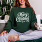 Wholesale Merry Christmas Script Sweatshirt - Forest Sweatshirt