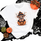 Wholesale Cow on Pumpkin Graphic Tee - White Tee