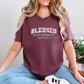 Wholesale Blessed and Chosen Graphic Tee - Heather Maroon Tee