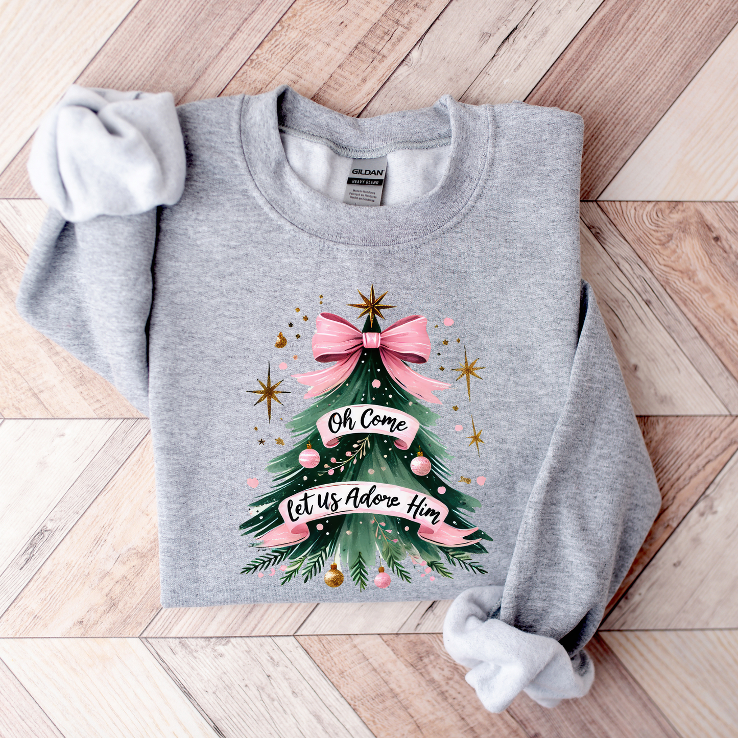 Wholesale Let us adore him - Grey Tee