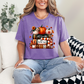 Wholesale Girl Who Loves Fall & Books Graphic Tee - Heather Team Purple Tee