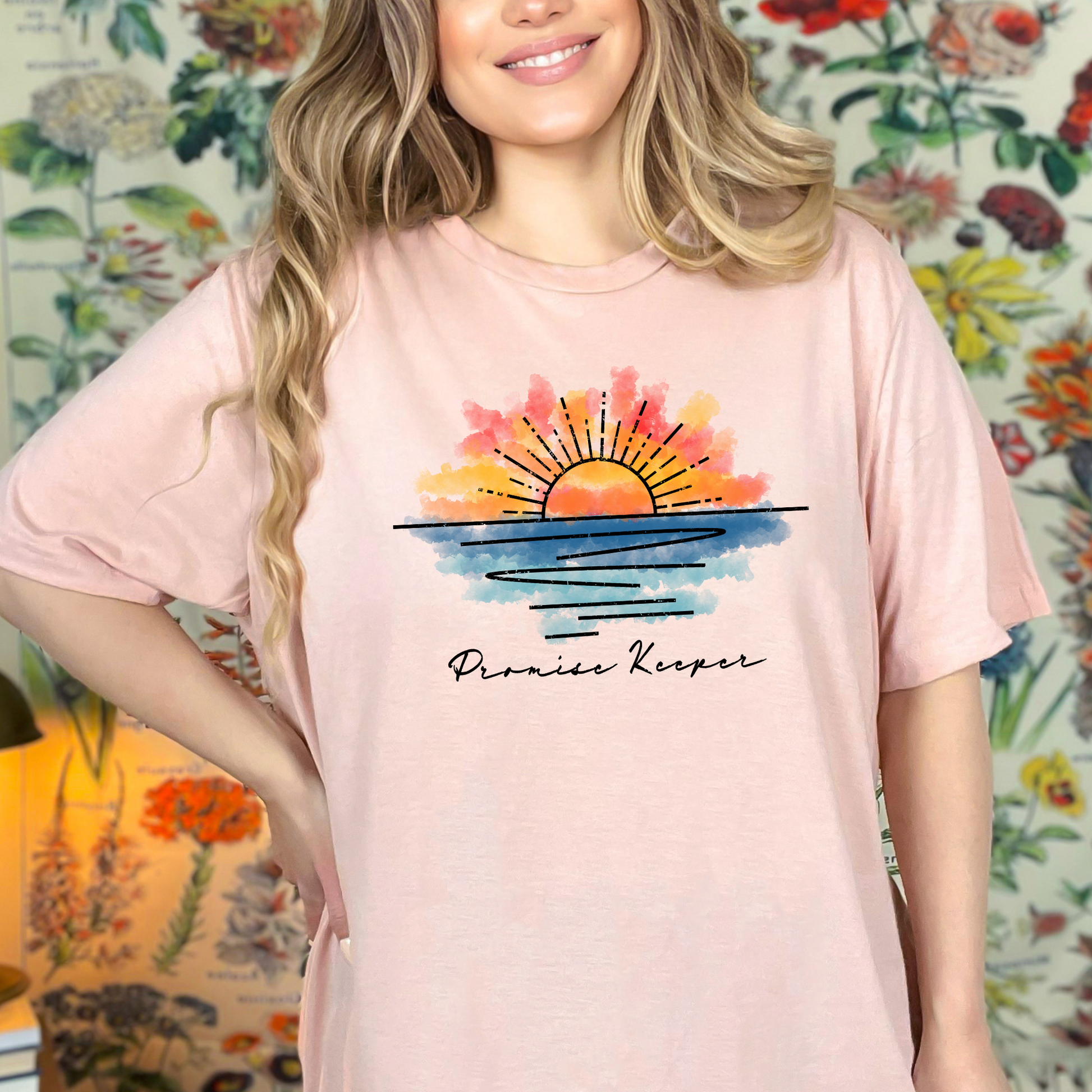 Wholesale Promise Keeper Graphic Tee - Peach Tee