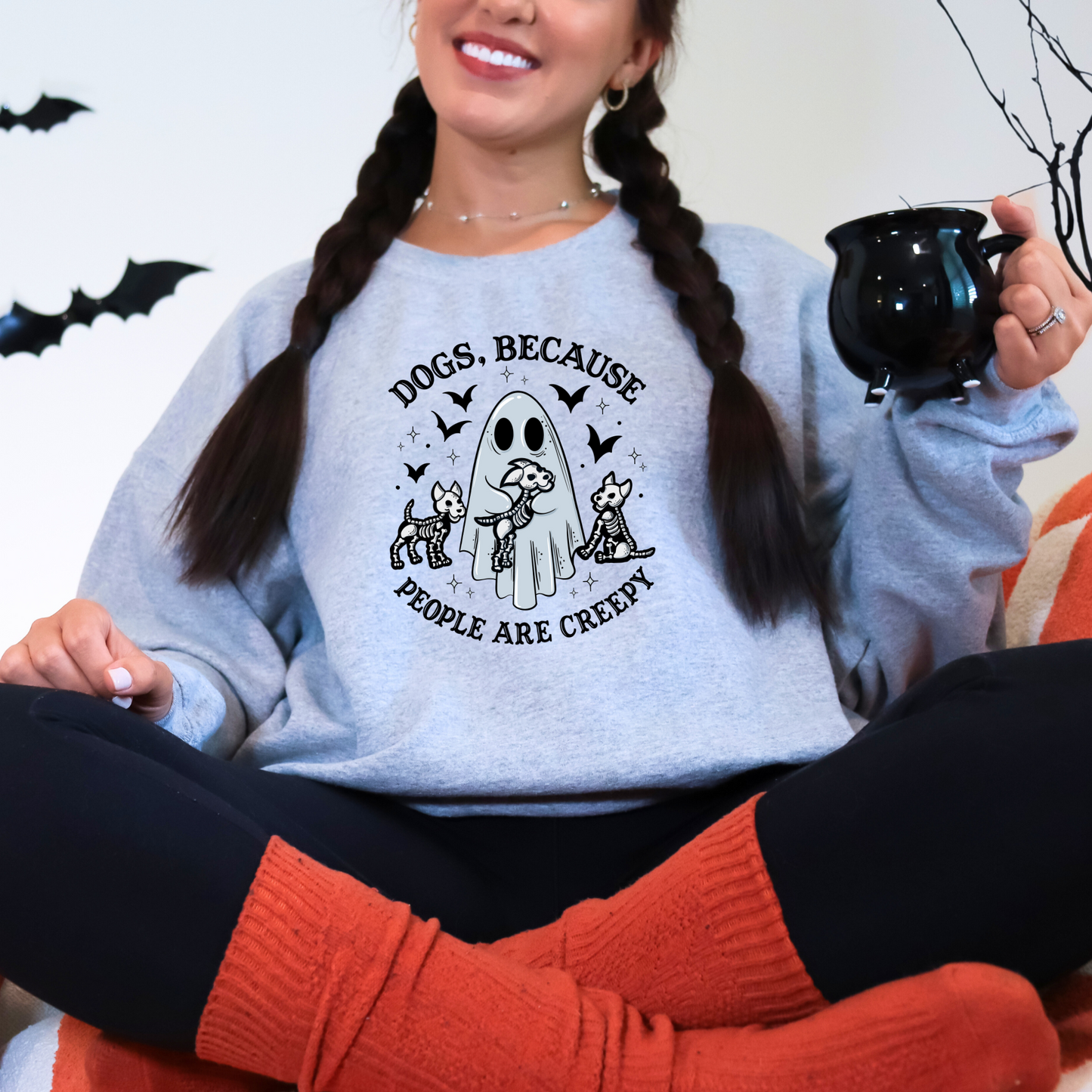 Wholesale Dogs People are creepy - Grey Tee