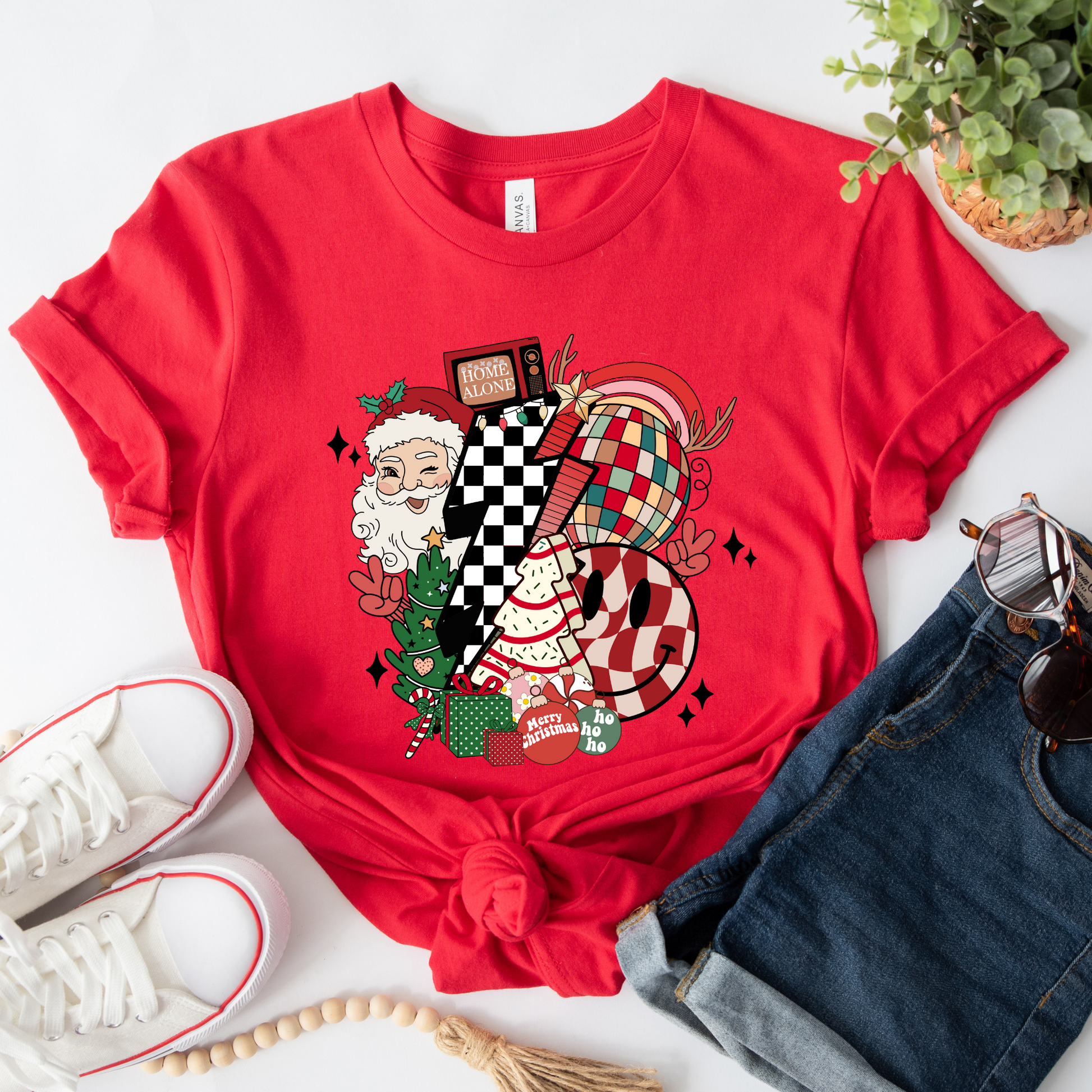 Wholesale Retro Christmas Graphic Tee - Forest Tee