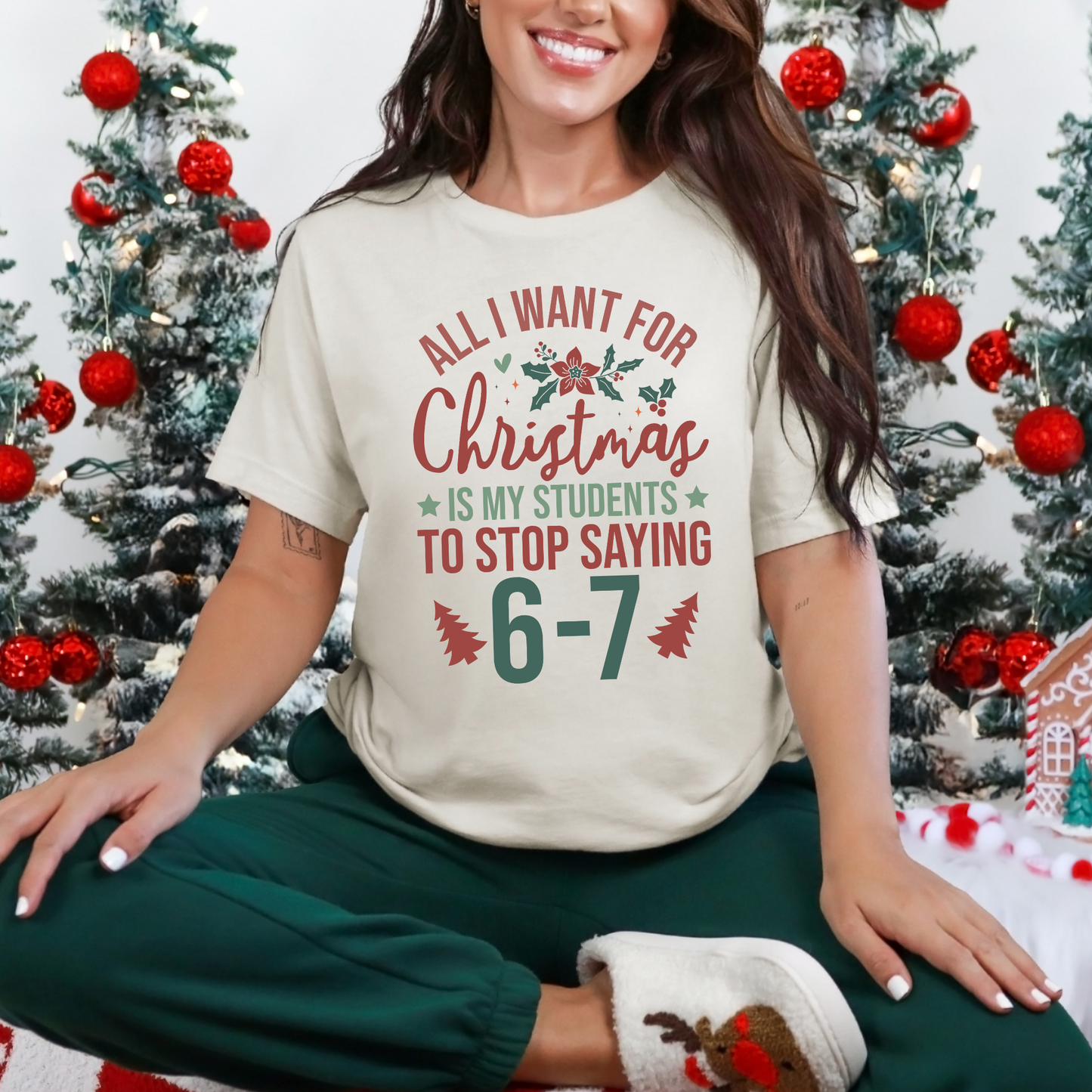 Wholesale Students Stop Saying 6-7 Graphic Tee - Natural Tee