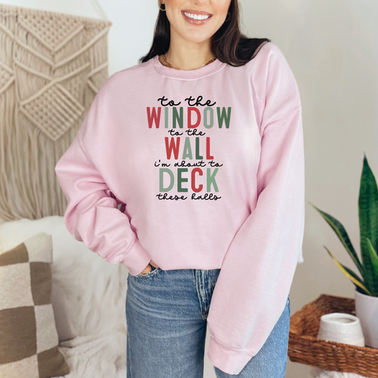 Wholesale Window Wall Deck Sweatshirt - Light Pink Sweatshirt