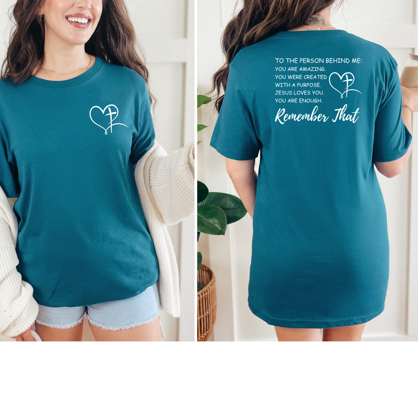 Wholesale To The Person Behind Me Graphic Tee - Deep Teal Tee