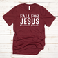 Wholesale Fall for Jesus he never leaves Graphic Tee - Maroon Tee
