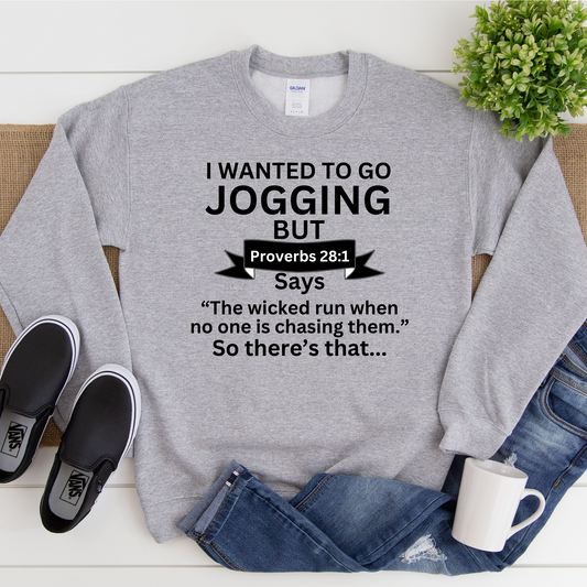 Wholesale I wanted to go jogging - Grey Sweatshirt
