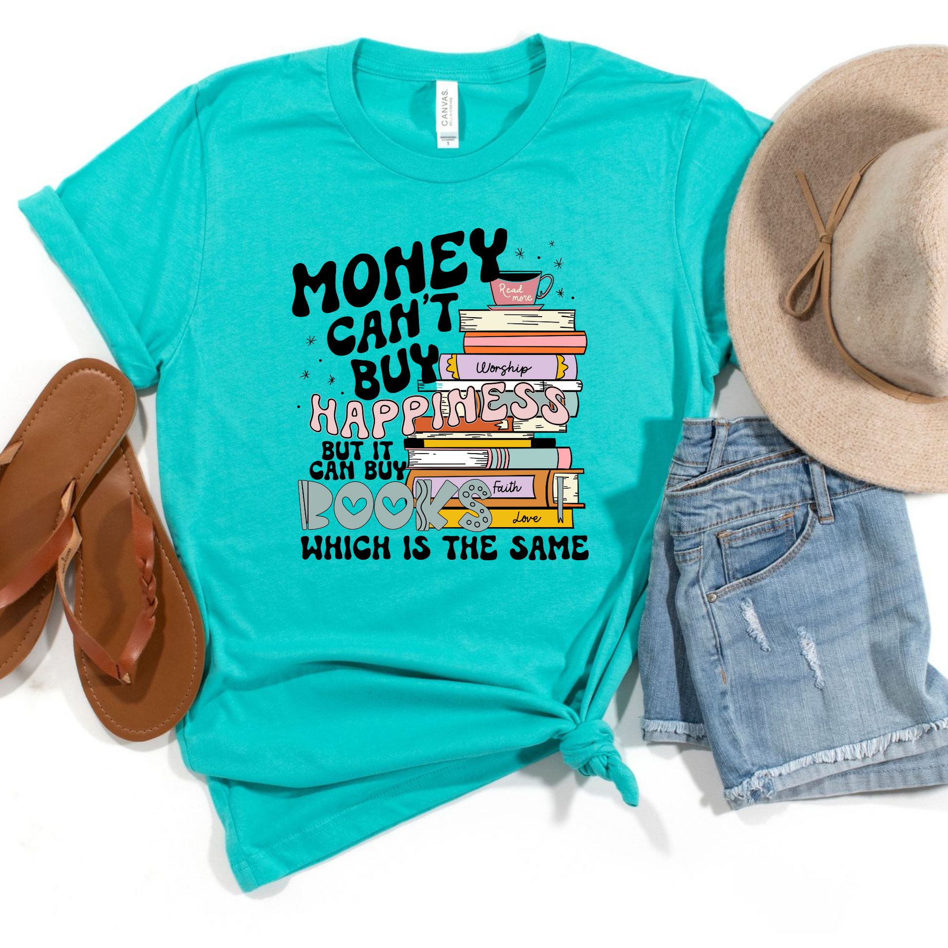 Wholesale Money Faith Books Graphic Tee - White Sweatshirt