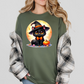 Wholesale Cat with Moon Graphic Tee - Military Green Tee