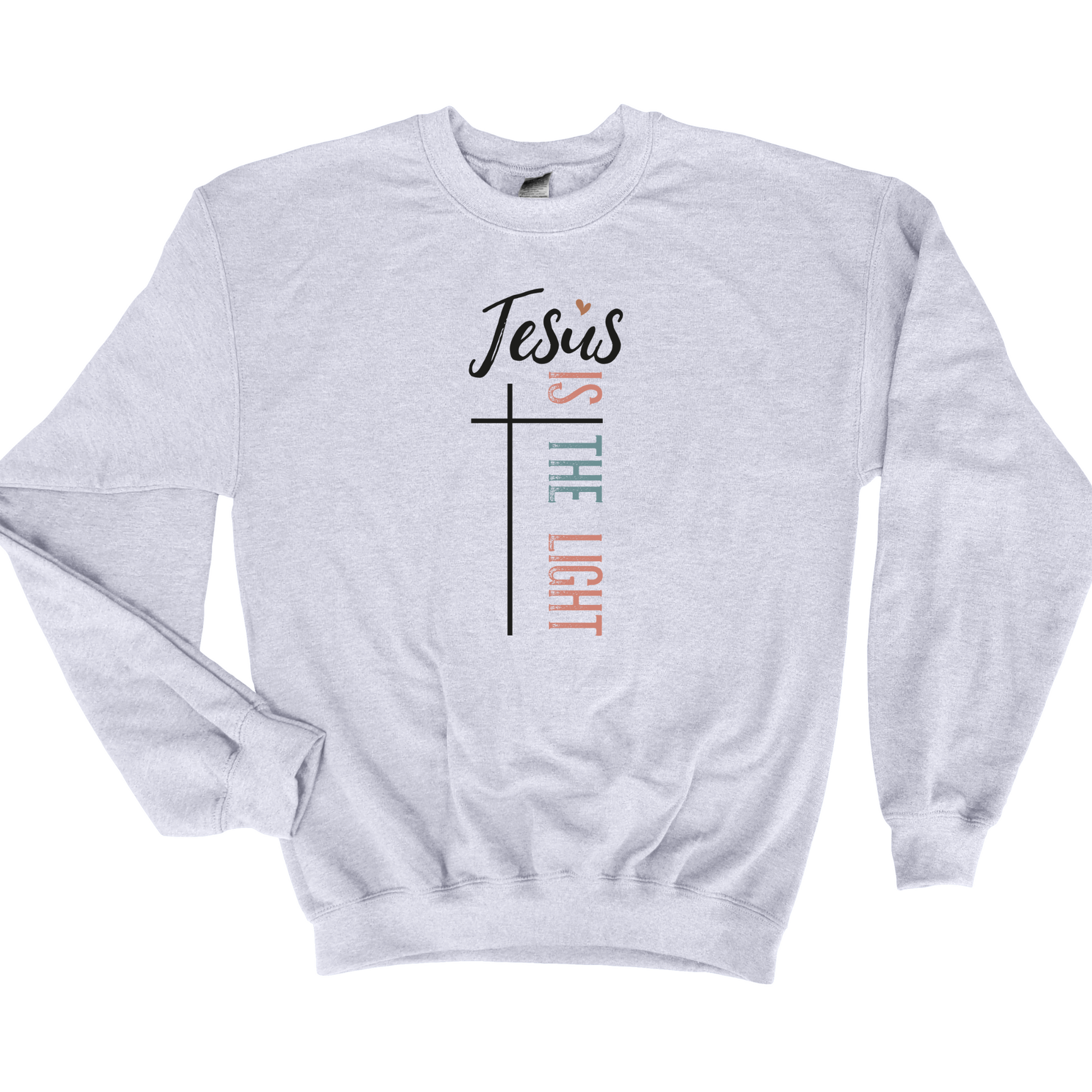 Wholesale Jesus is the light - Ash Grey Tee