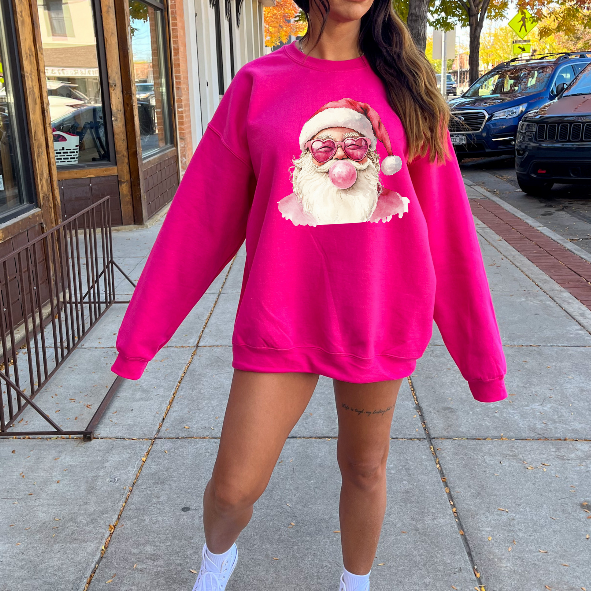 Wholesale Bubblegum Santa - Pink Tee