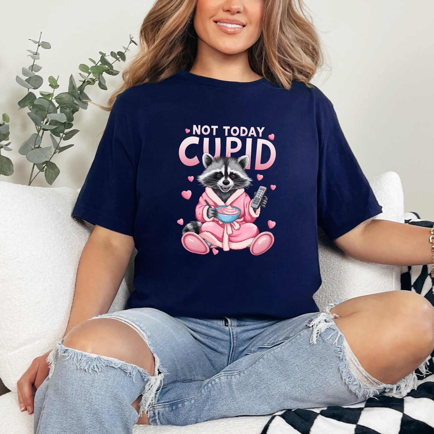 Not Today Cupid Raccoon Graphic Tee