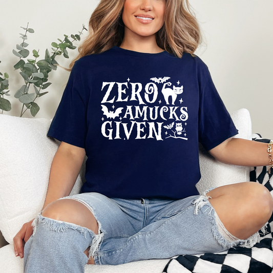 Wholesale Zero Amucks Given Graphic Tee - Navy Tee