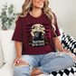 Wholesale Bats and Nightmare Before Coffee Graphic Tee - Maroon Tee