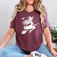 Wholesale Witch on Broom Graphic Tee - Heather Maroon Tee