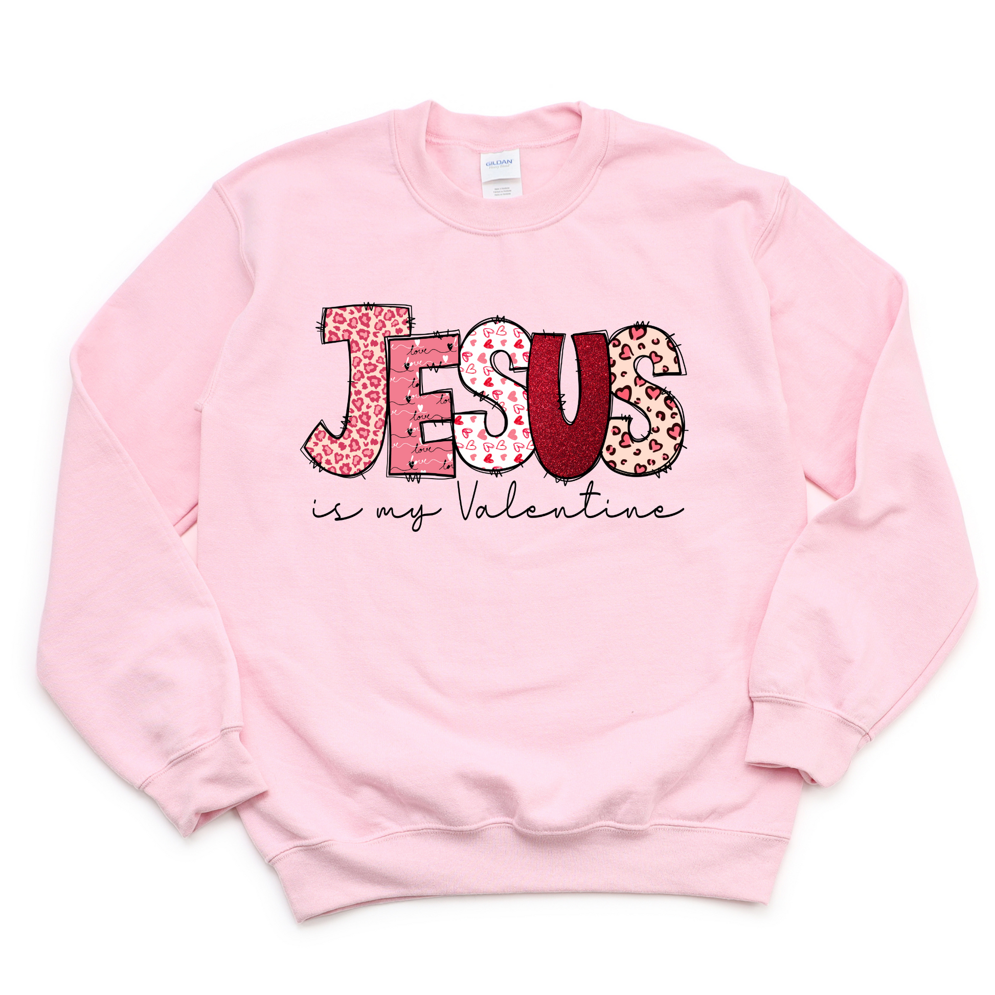 Wholesale Jesus is my Valentine Graphic Tee - White Sweatshirt
