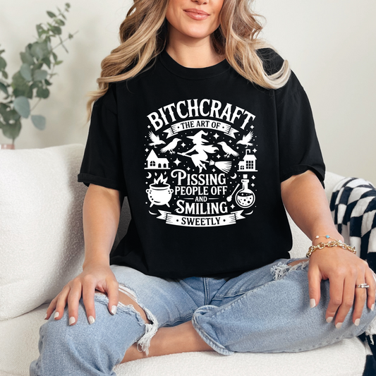 Wholesale Bitchcraft Graphic Tee or Sweatshirt - Black Tee