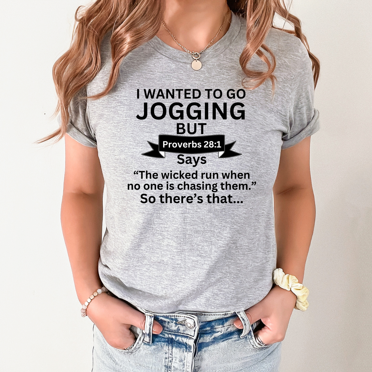Wholesale I wanted to go jogging - Grey Tee