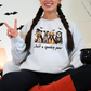 Wholesale Dog Spooky Paw Graphic Tee or Sweatshirt - Ash Sweatshirt